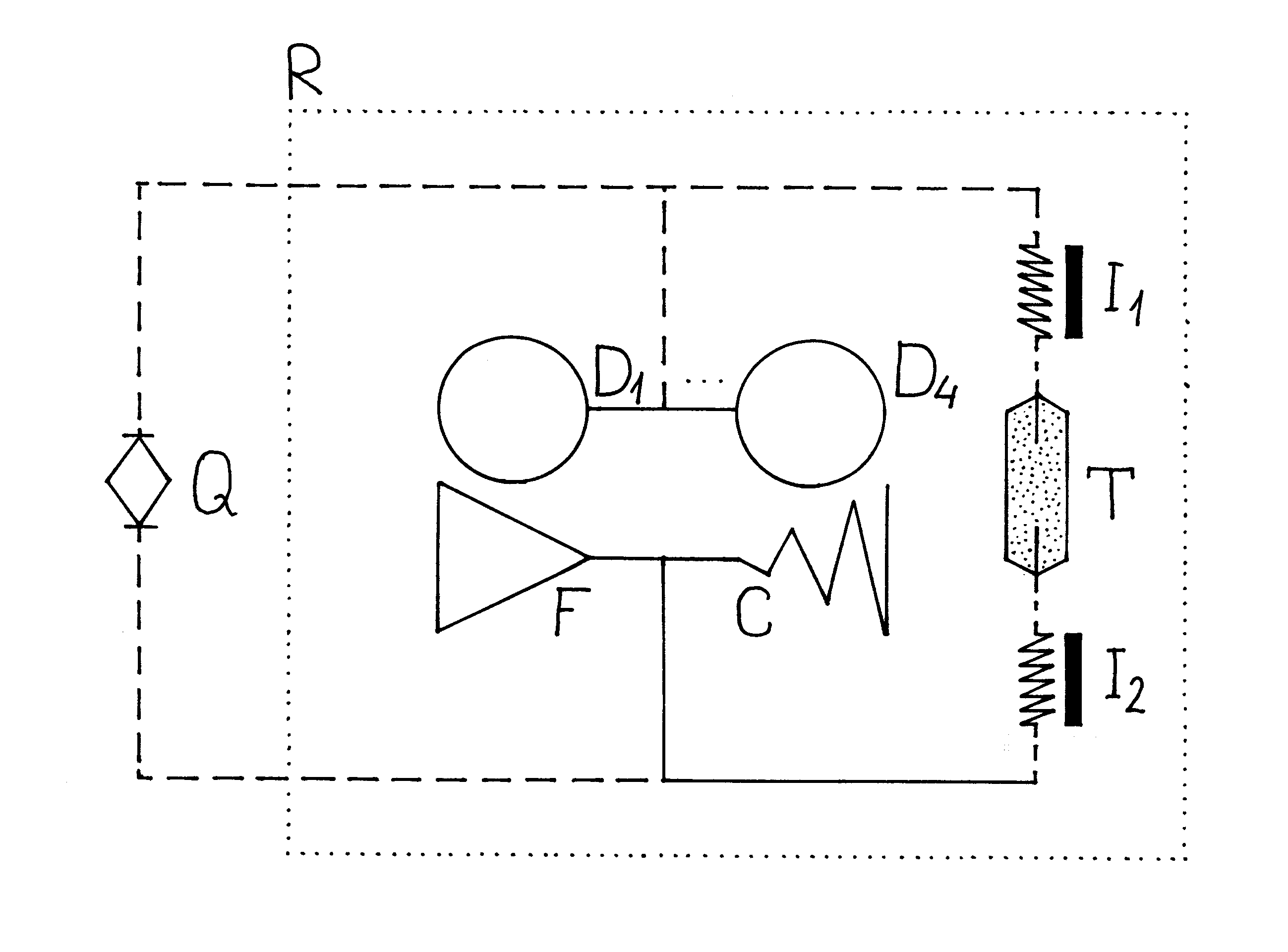 Fot. #C4: Schemat elektryczny piramidy telepatycznej (rys. K3 z [1/5]). Odnotuj ze z powodu dziaania tzw. przeklestwa wynalazcw, co wazniejsze ilustracje mog tu by wymazane. Szukaj wowczas tych ilustracji na innych stronach wskazabych w Menu (np. na stronie o darmowej energii lub w monografii [1/5]).
